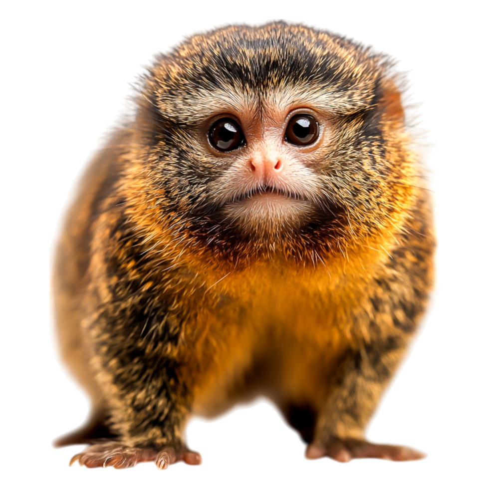 closeup of Adorable Small Monkey with Unique Facial Features png