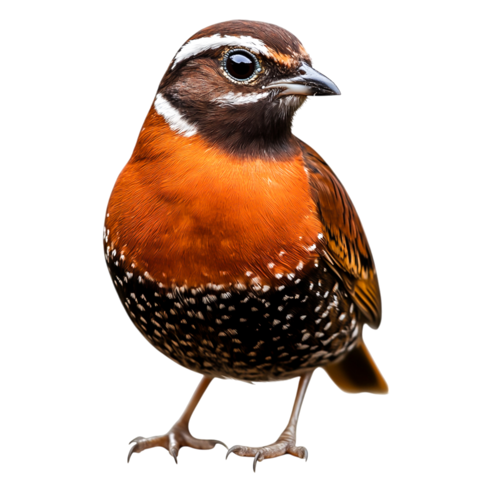 Colorful Songbird with Vibrant Orange Chest and Striking Markings png