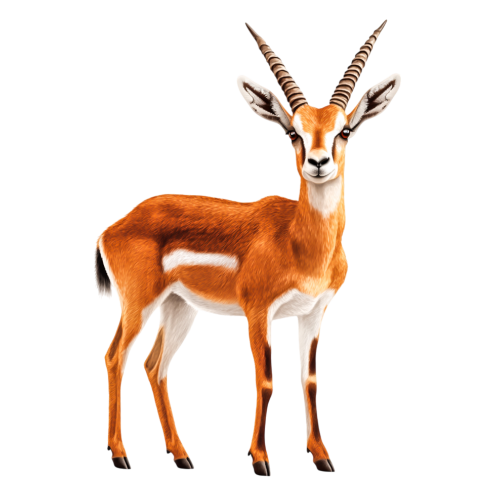 A Beautiful Gazelle Standing Gracefully in Natural Environment png