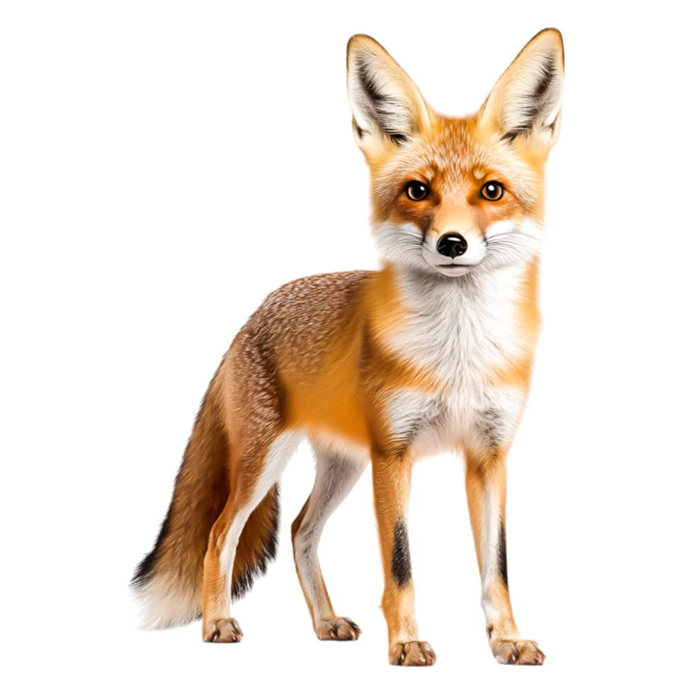 Majestic Red Fox Standing Gracefully in Natural Habitat Environment png
