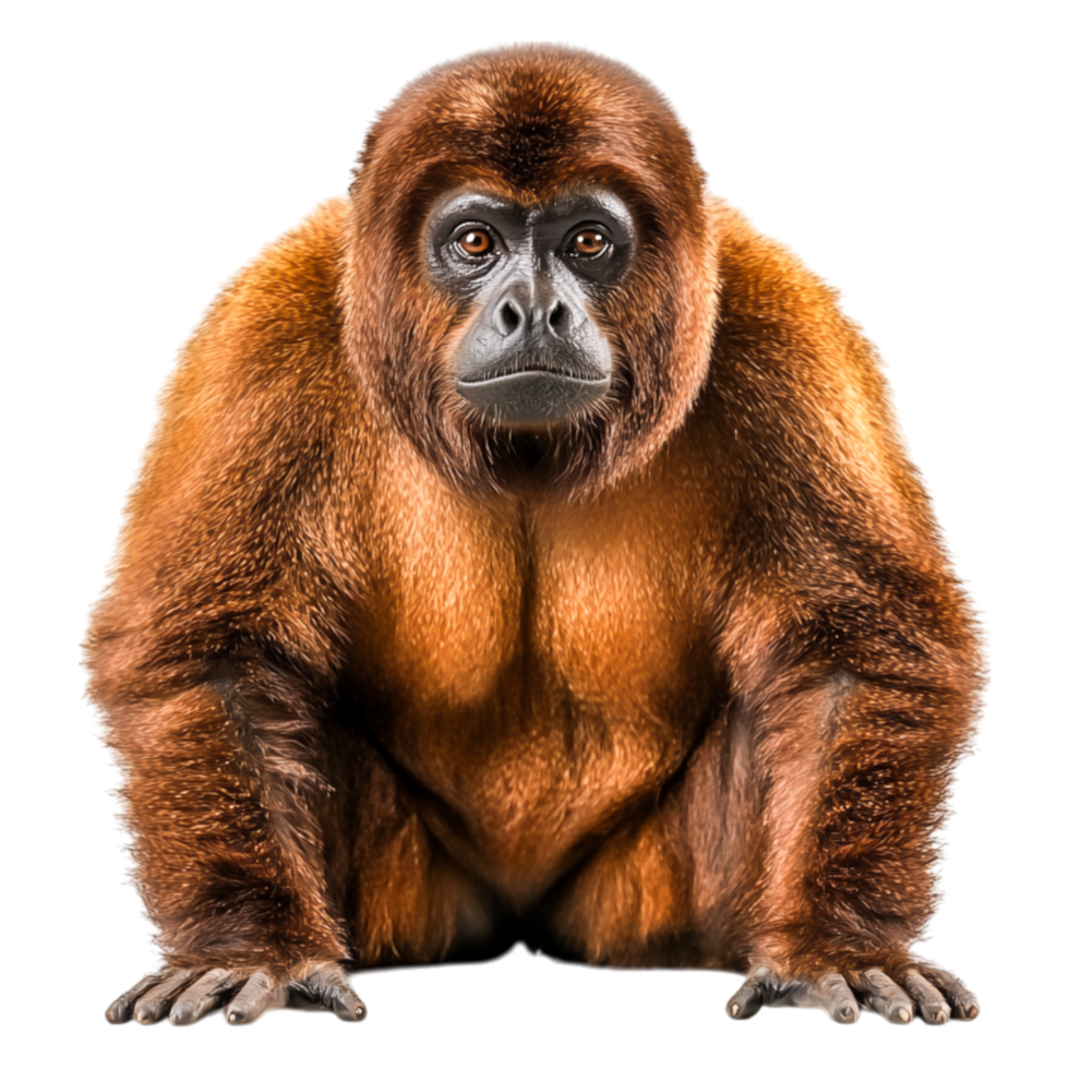 Portrait of a Captivating Brown Monkey with Intense Eyes png