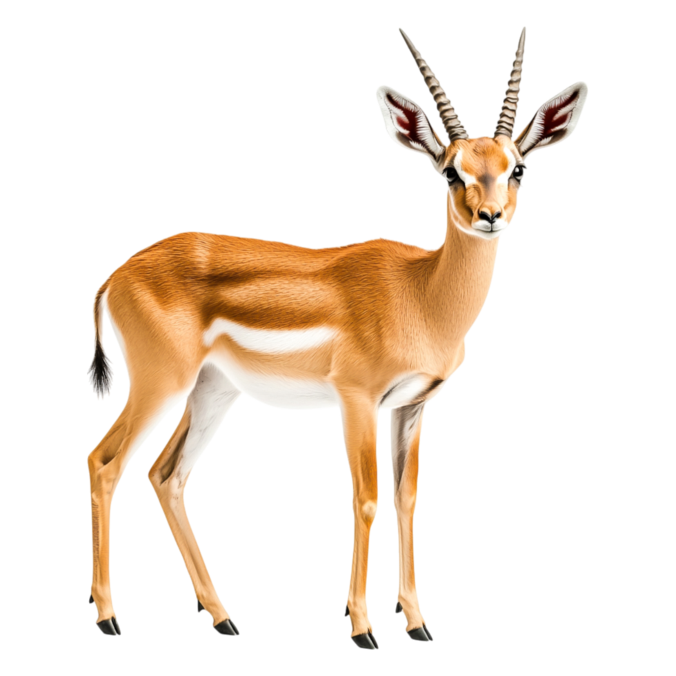 Realistic Illustration of a Male Antelope with Detailed Features png