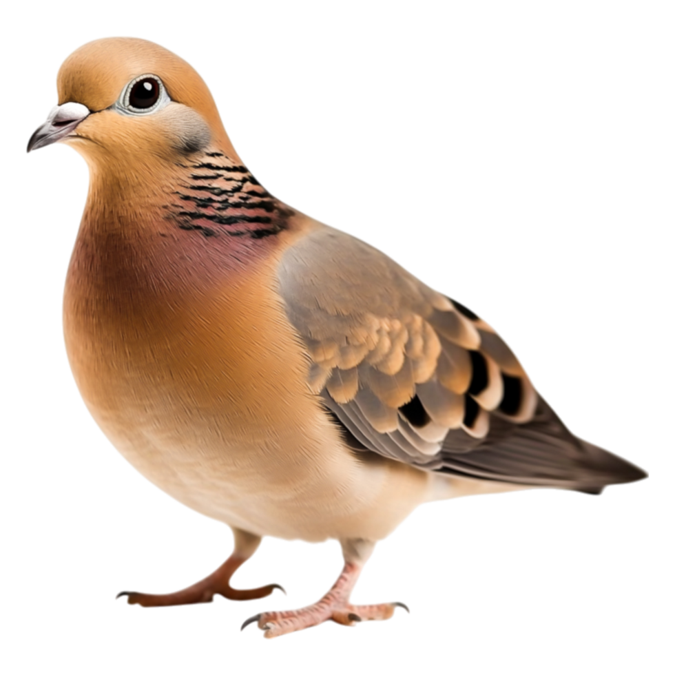 Realistic detailed illustration of a beautiful dove bird standing png
