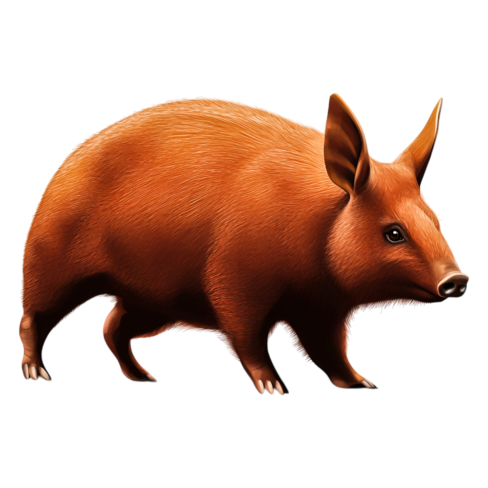 Realistic Illustration of a Cute Brown Animal with Pointed Ears png