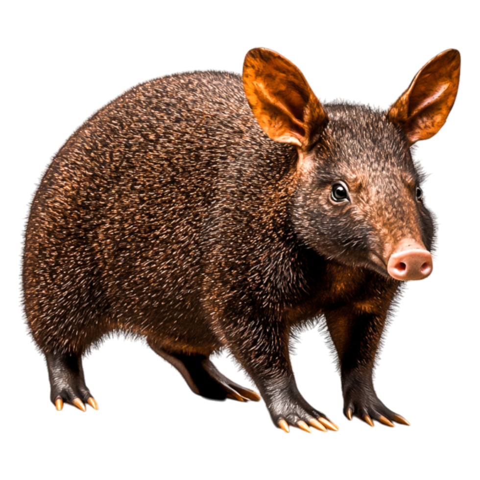 Detailed closeup of a Cute Australian Bandicoot in Natural Pose png