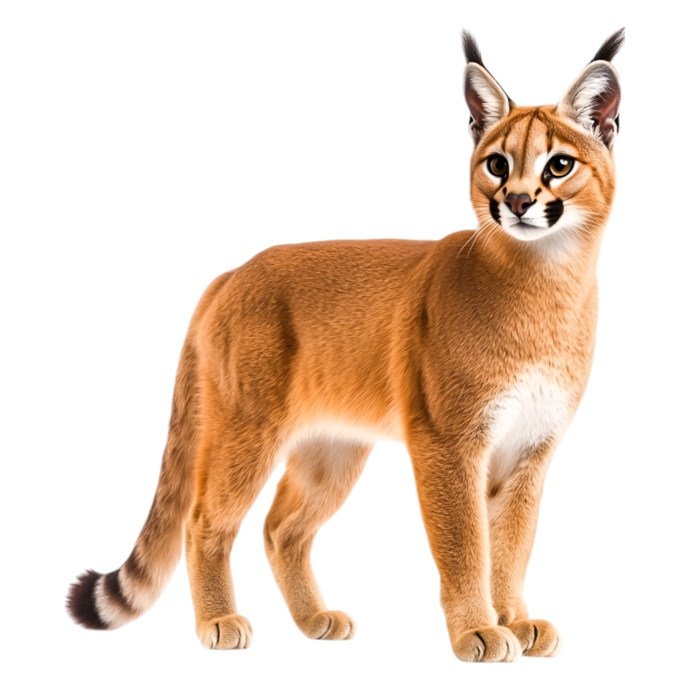 Realistic Illustration of a Standing Lynx with Detailed Features png