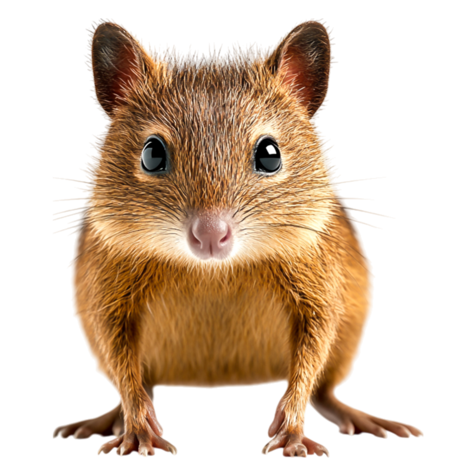 Cute Small Animal with Big Eyes and Fluffy Fur on png