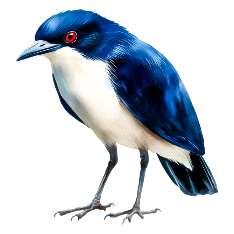Vibrant Blue Bird Perched Gracefully Branch in Nature Scene png