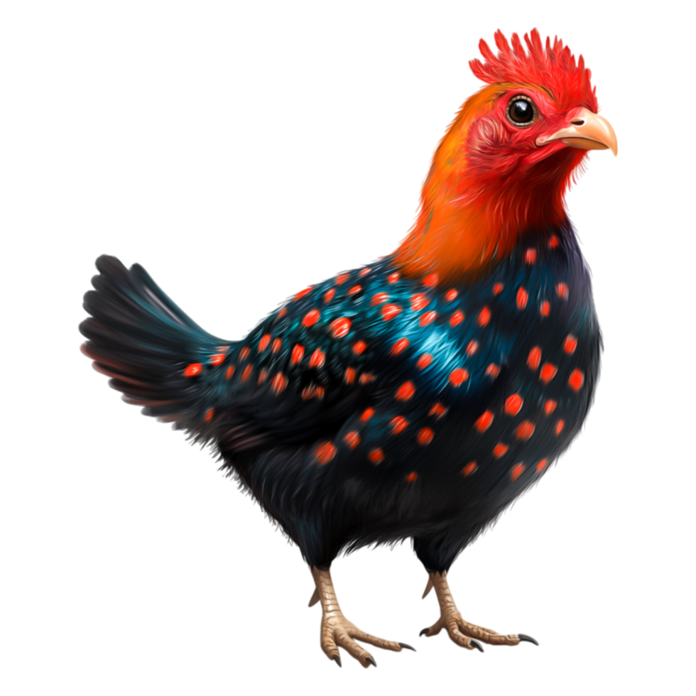 Colorful Fantasy Bird with Vibrant Feathers and Distinctive Look png