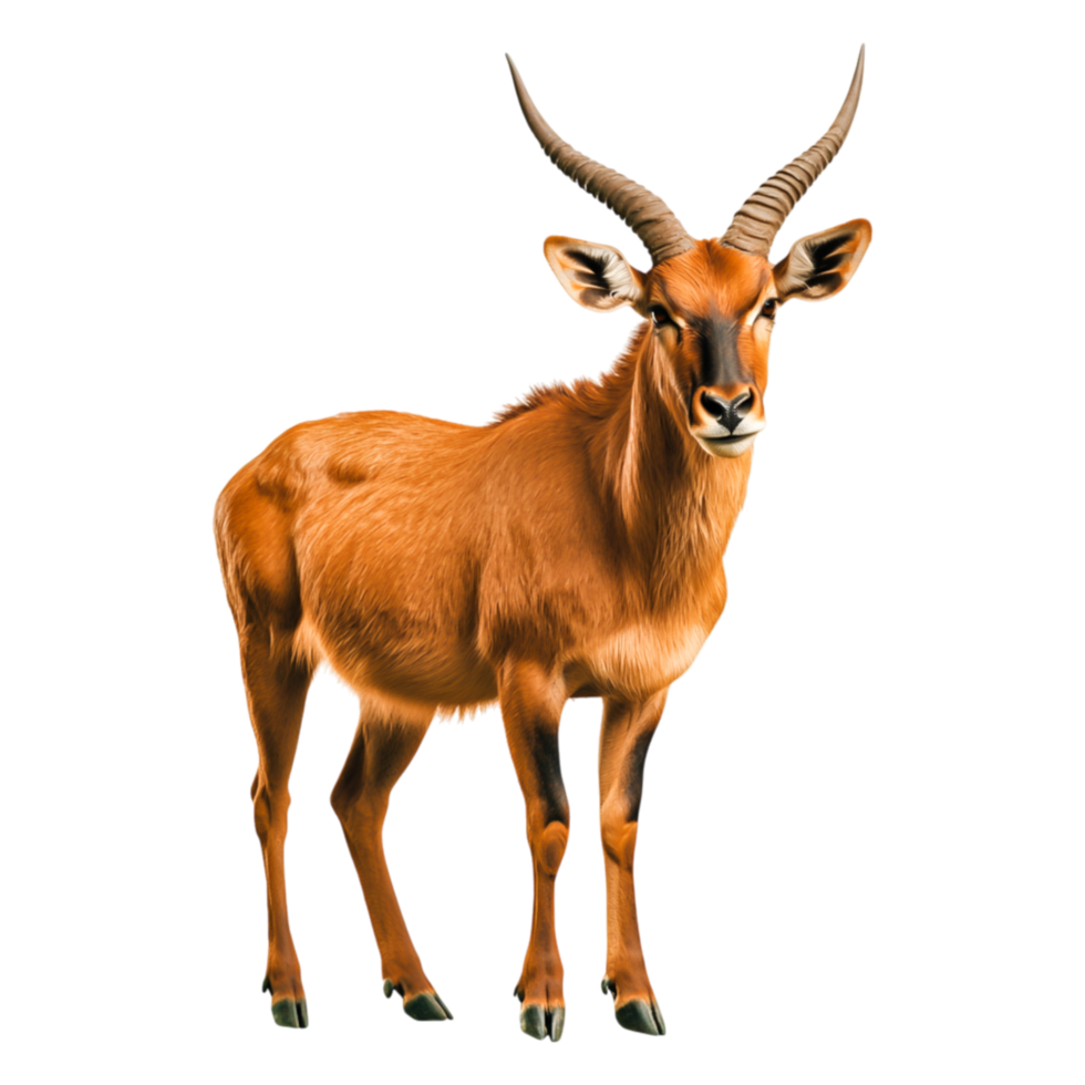Majestic Antelope Standing Gracefully in Natural Habitat Scene png