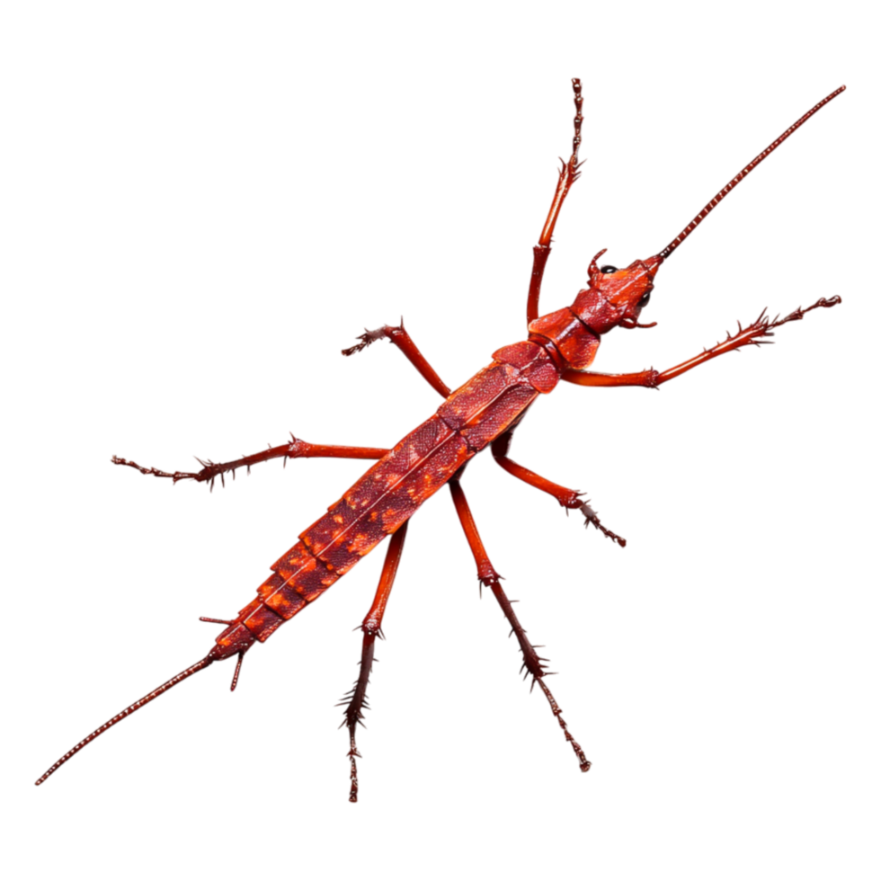 Red Insect Crawling on with Fine Details png