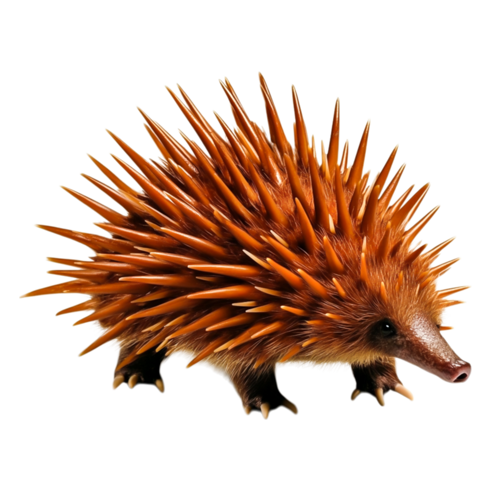 Cute and Spiky Echidna with Unique Quills in Natural Habitat png