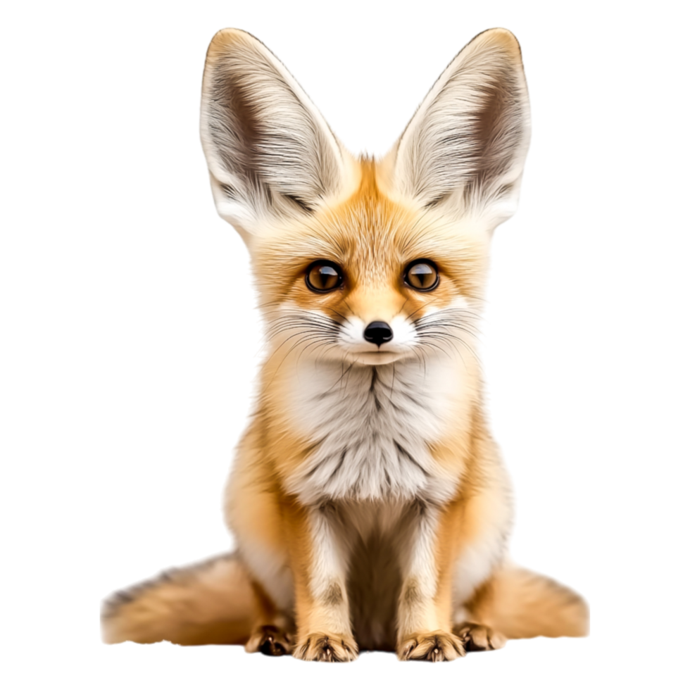 Cute and Playful Fennec Fox with Large Ears Against png