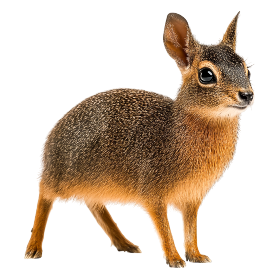 Small Rodent with Soft Fur Standing on Green Grass in Nature png