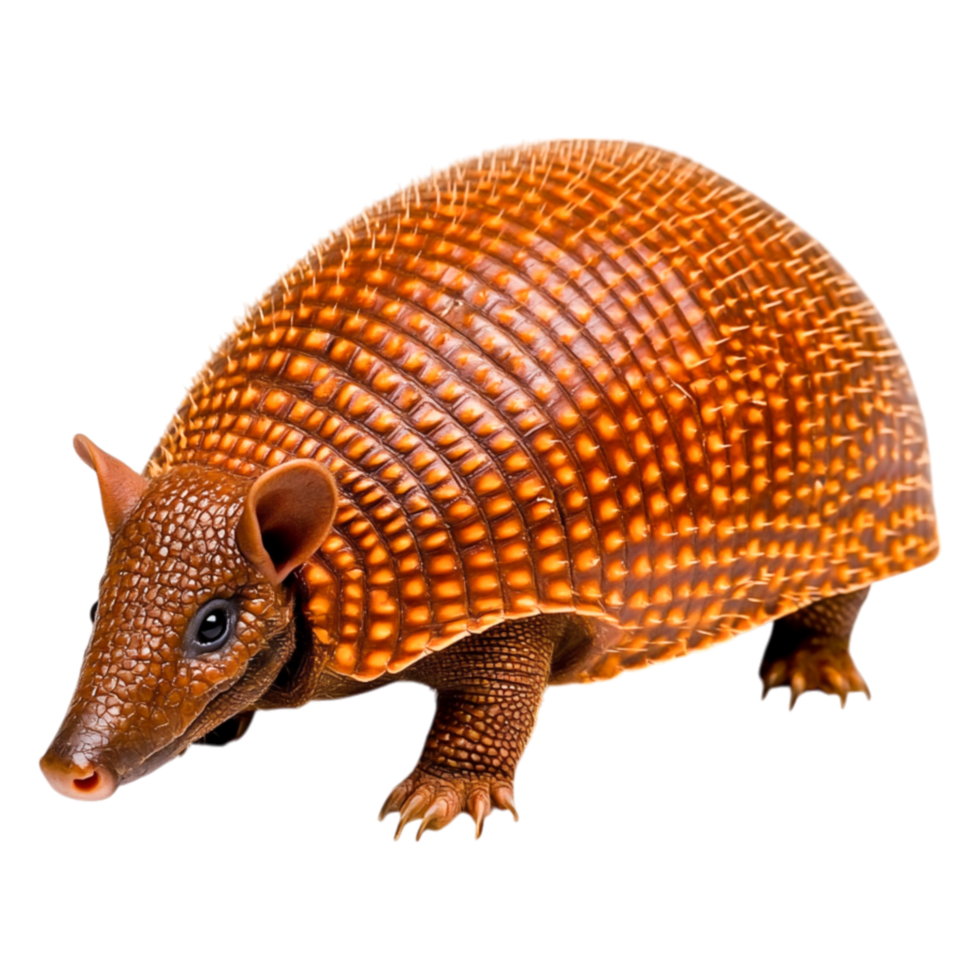 Detailed closeup of a Vibrant Armadillo on png