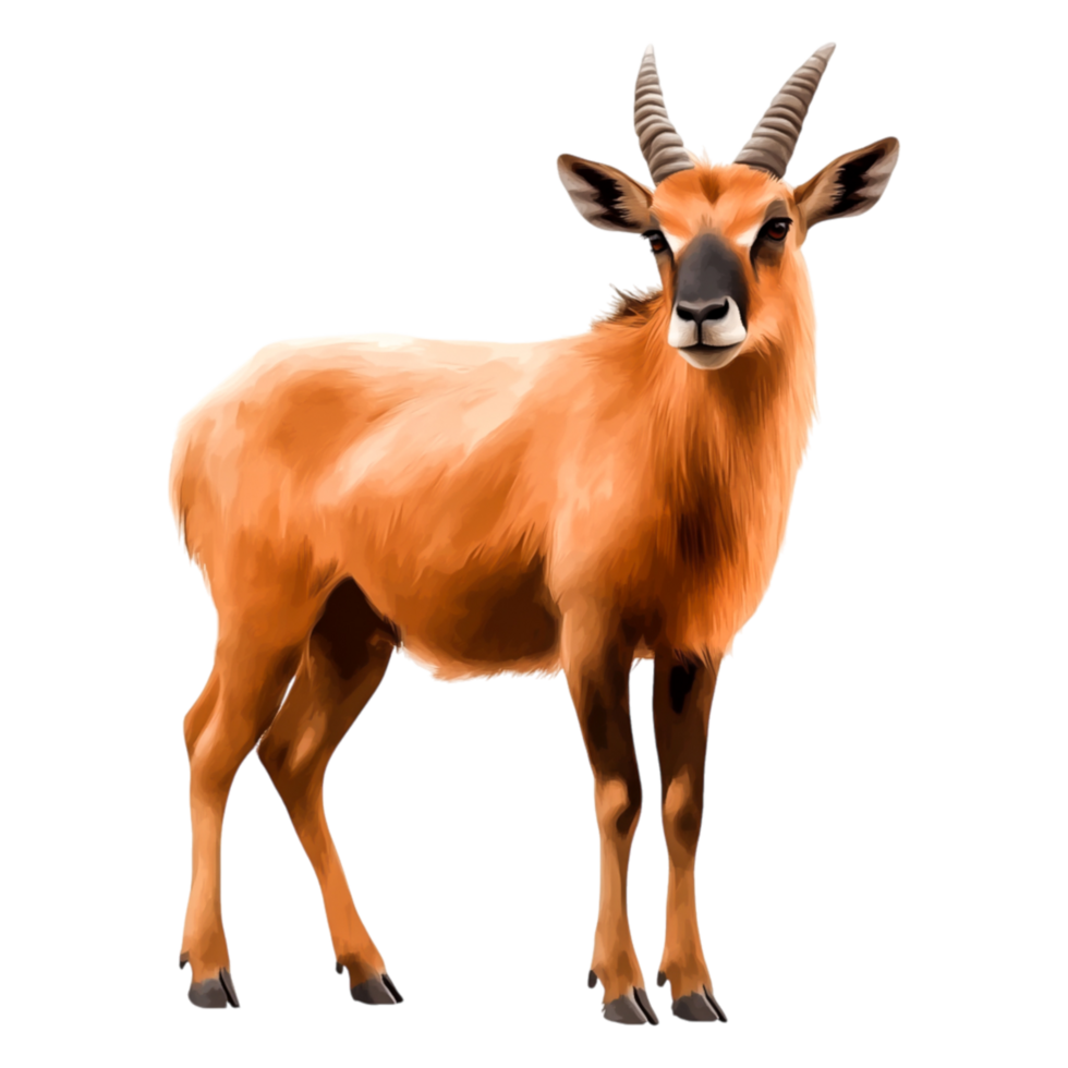 Realistic Illustration of a Beautiful Goat Standing Gracefully png