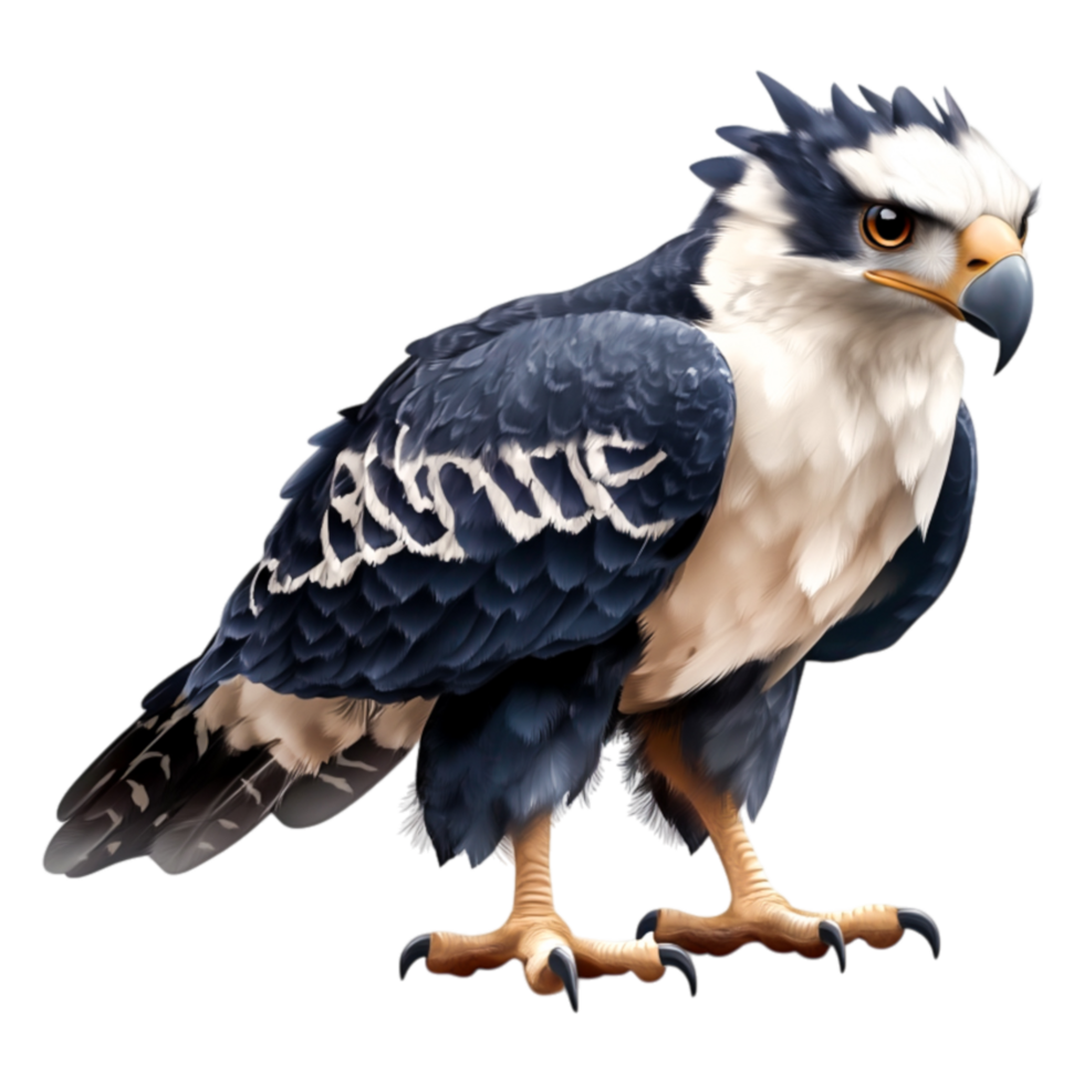 Majestic Bird of Prey with Unique Feather Patterns and Bright Eyes png