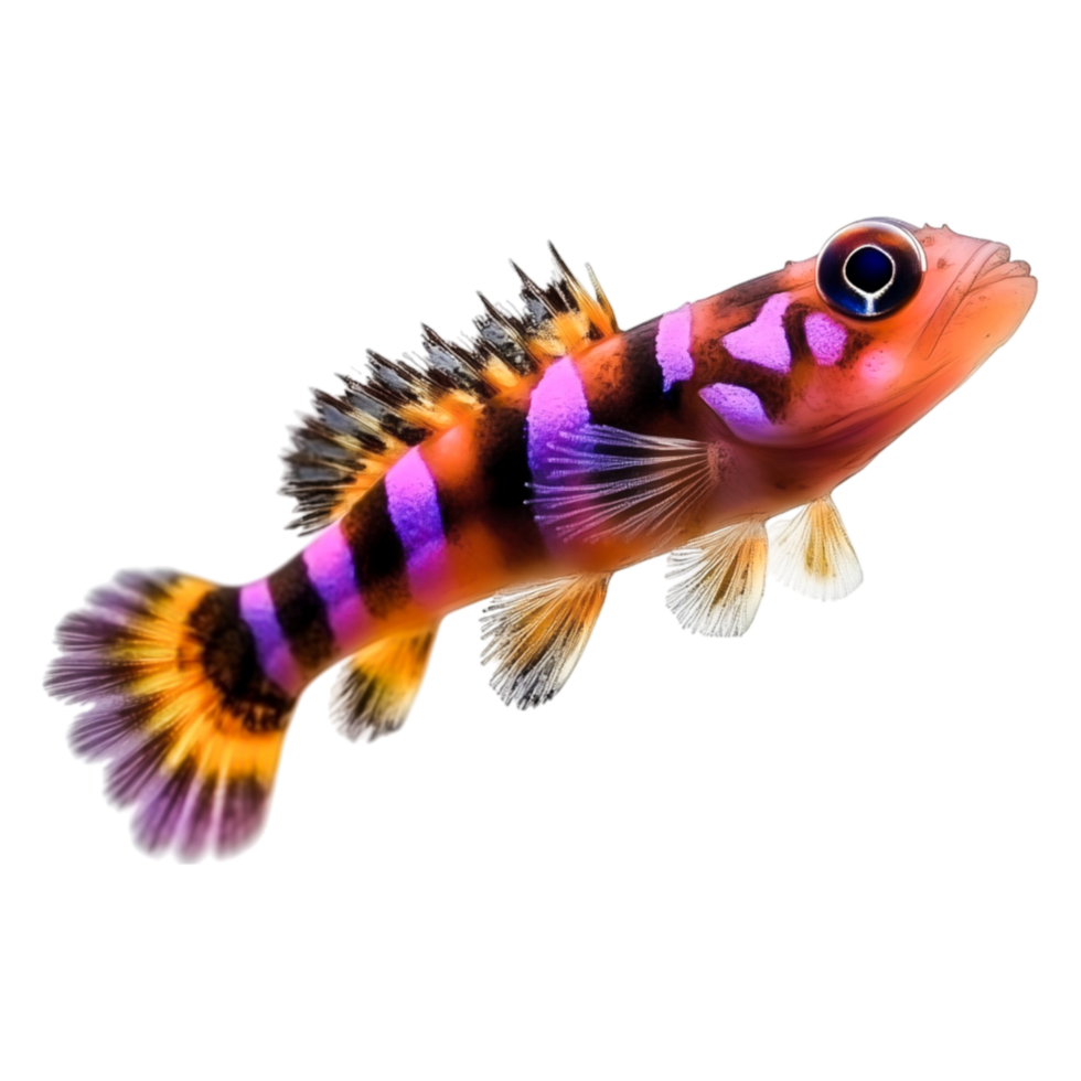 Colorful Tropical Fish with Striking Patterns and Vibrant Colors png