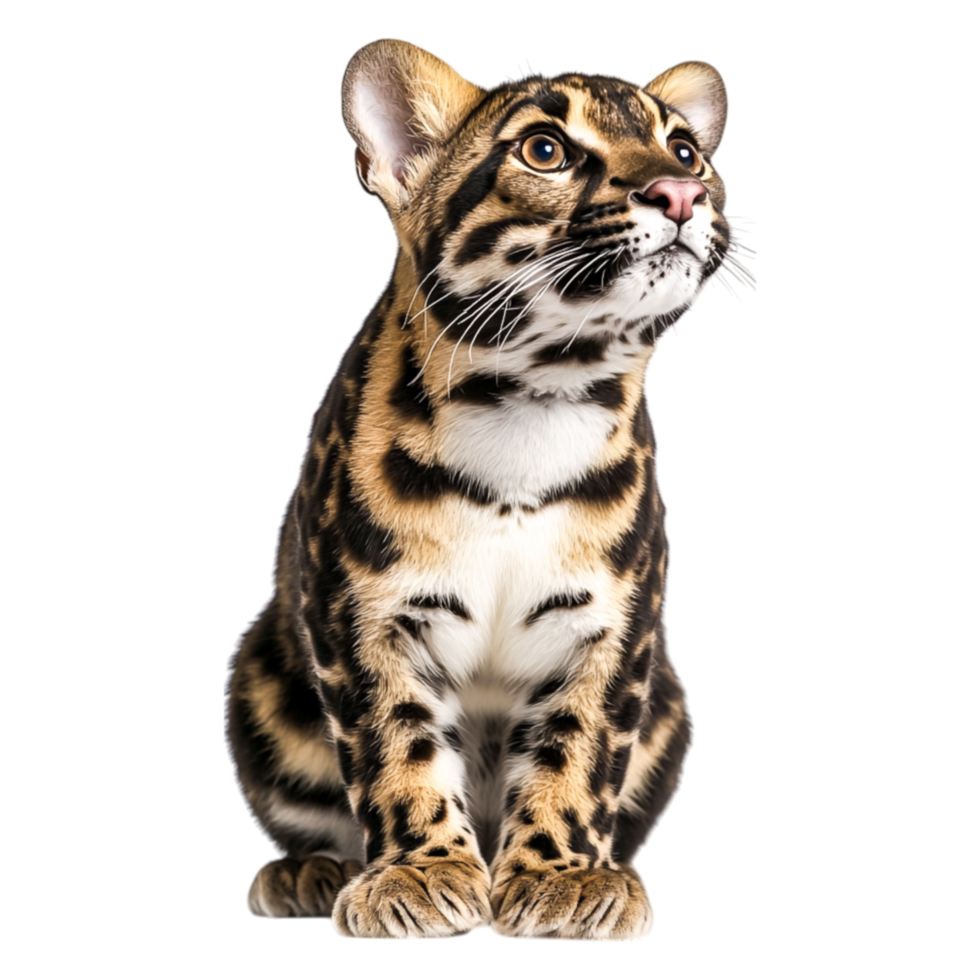 Striking closeup of a Captivating Wild Cat in Natural Pose png