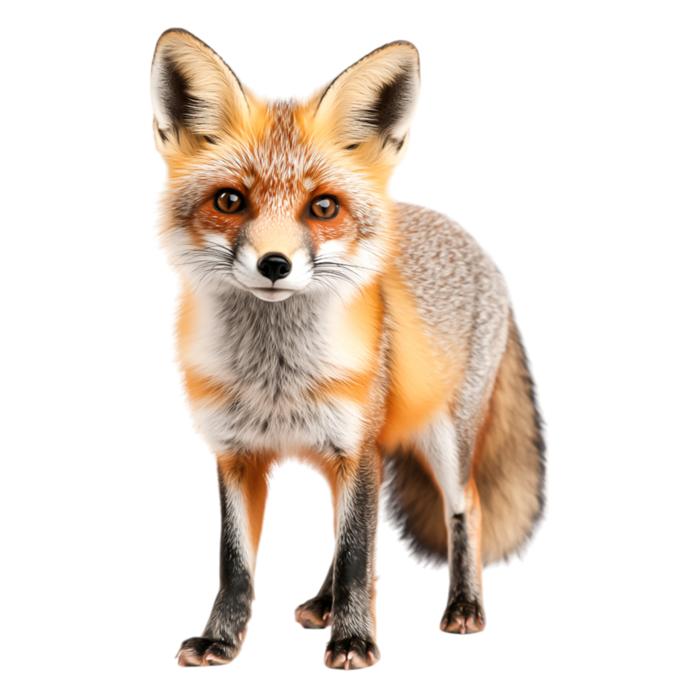 Detailed Portrait of a Fox with Striking Fur and Expressive Eyes png