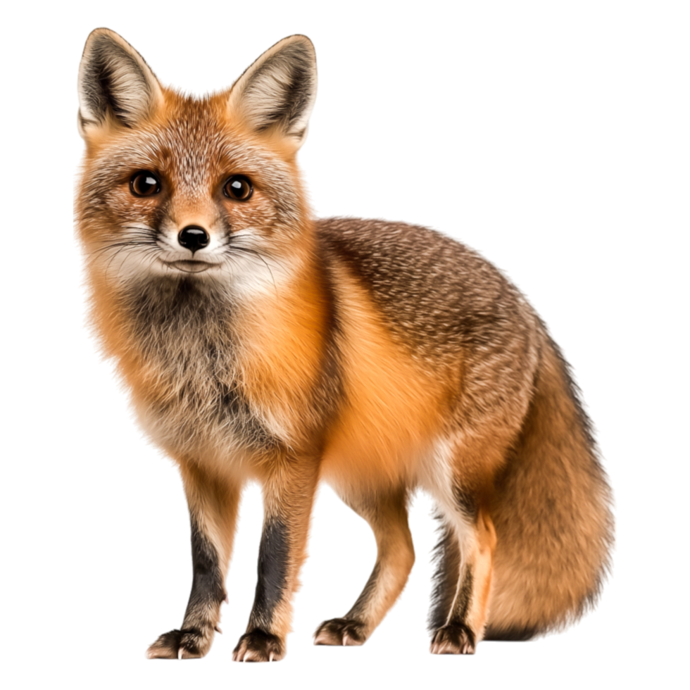 Realistic Portrait of a Fox in Natural Environment with Soft Fur png