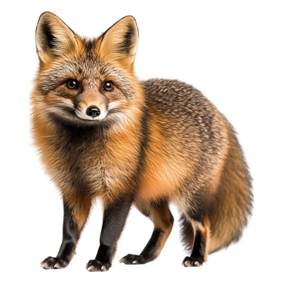 Realistic closeup of an Adorable Fox with Fluffy Fur and Bright Eyes png