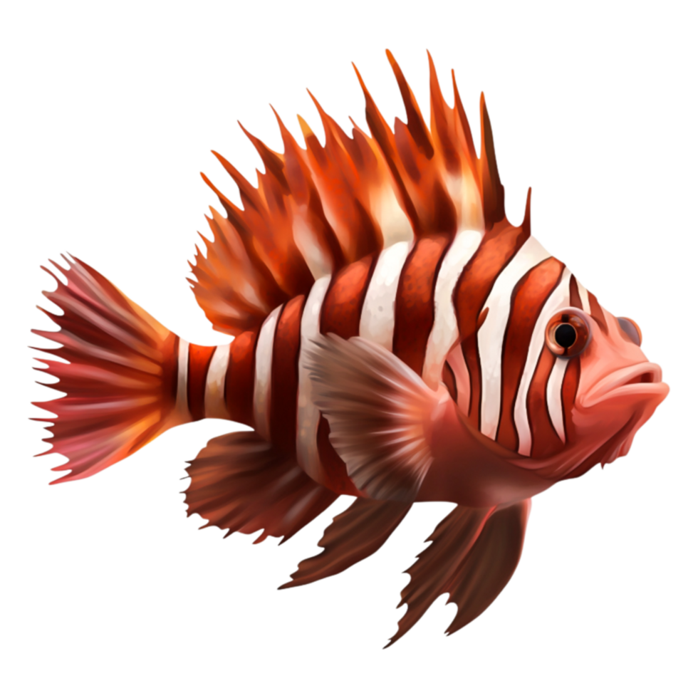A Fish with Stripes Swimming in Clear Water png