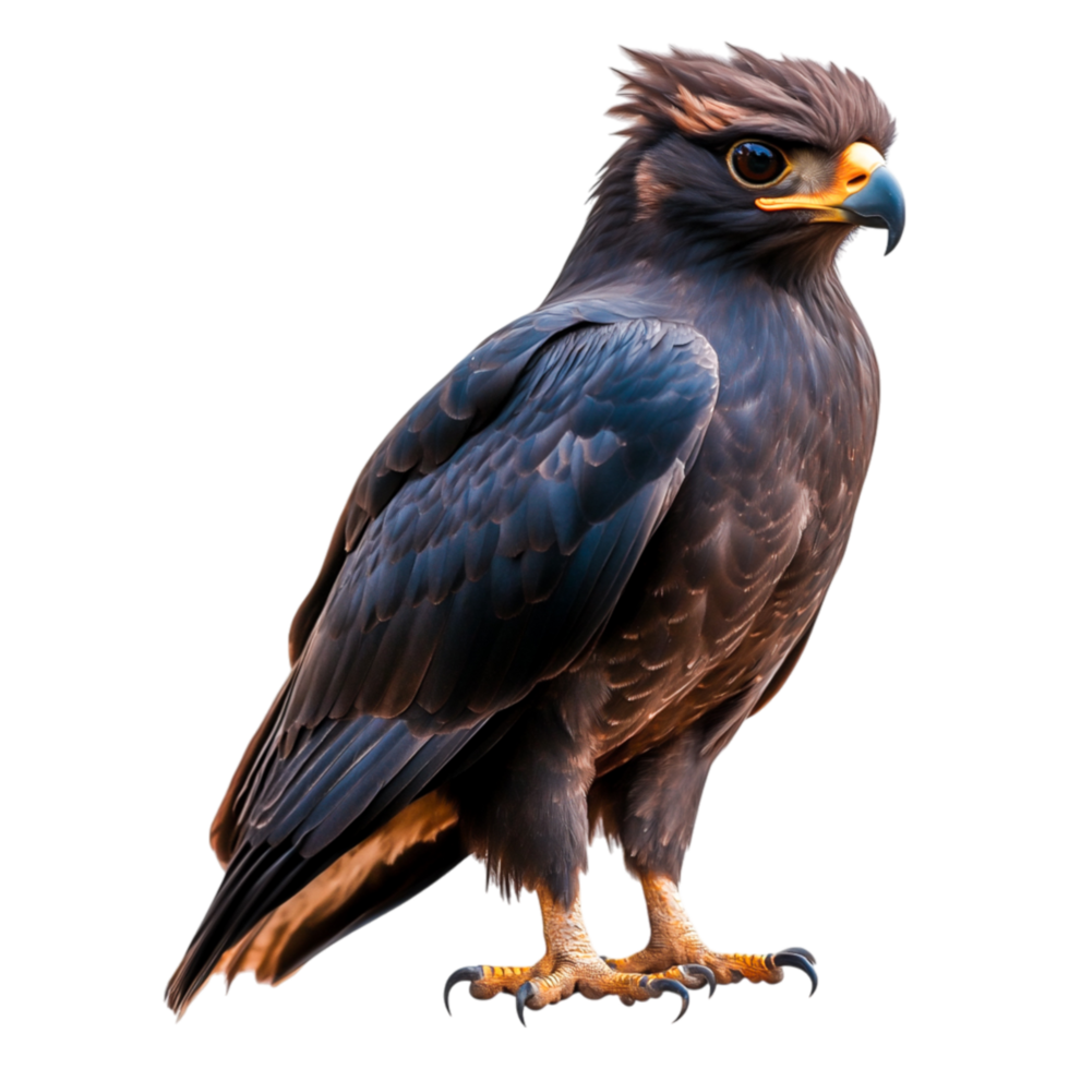 Majestic Eagle Perched Branch with Stunning Feather Detail png