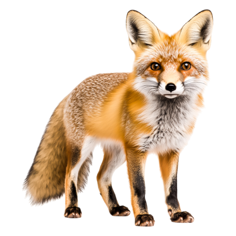 Realistic Illustration of a Majestic Red Fox Staring Curiously png