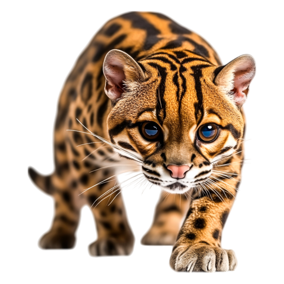 Detailed closeup of a Realistic Animated Leopard with Striking Features png
