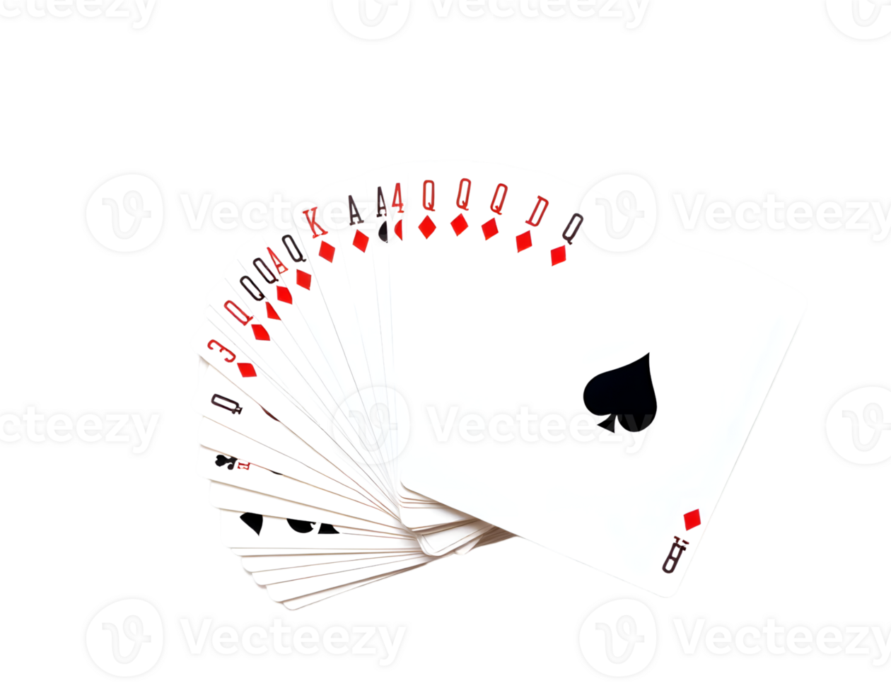 Playing cards isolated on transparent background png