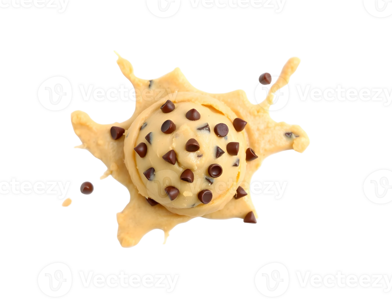 Chocolate Chip Cookie on Transparent Background png