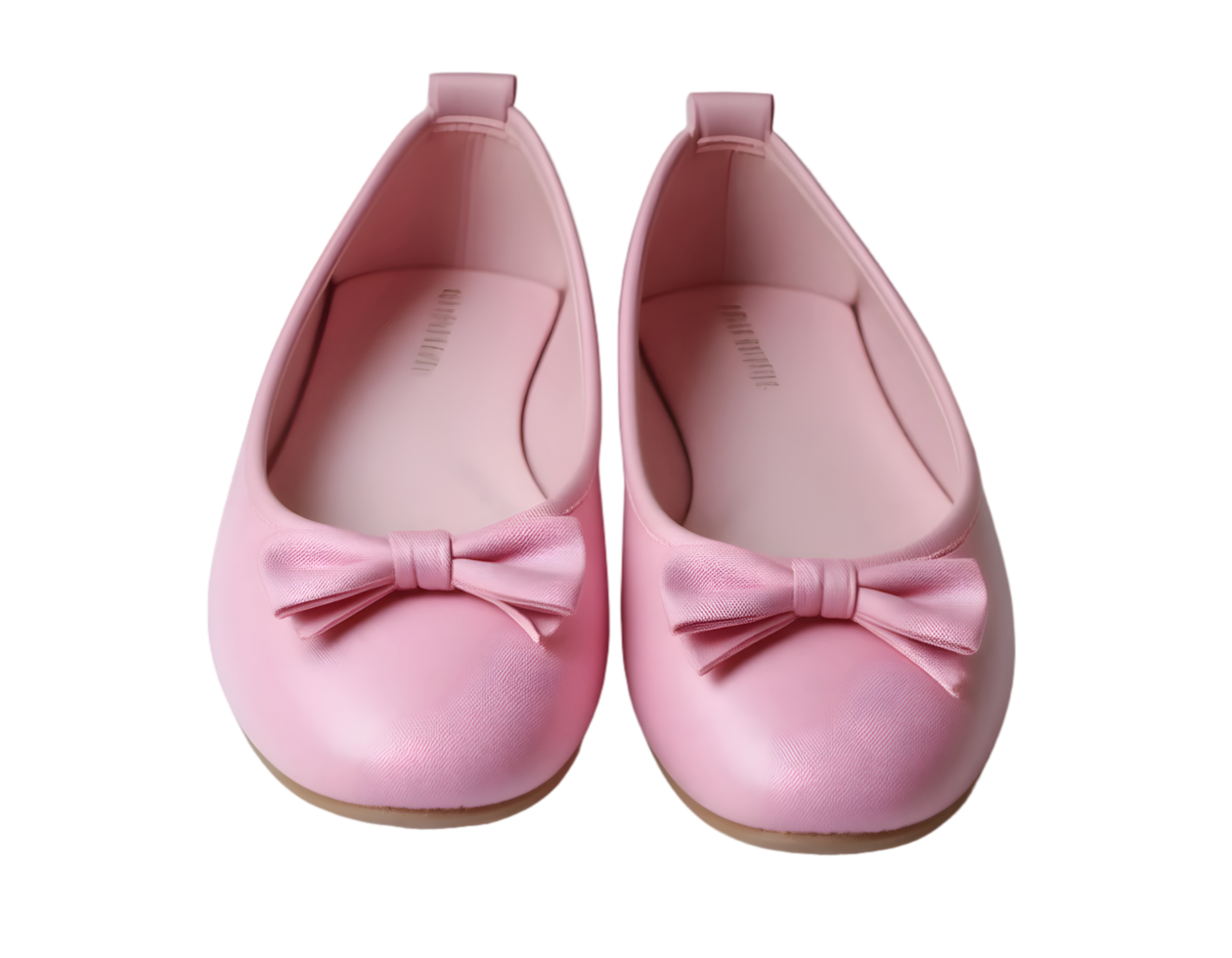 Pink female shoes with bow isolated on transparent background png