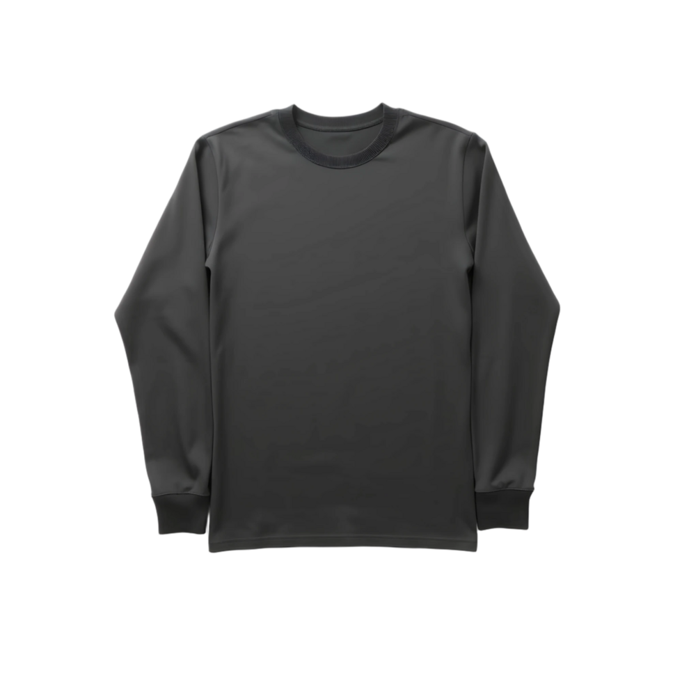 Blank black t-shirt mockup, isolated on transparent background png