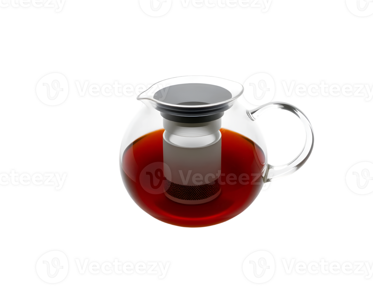 Cup of red tea isolated on transparent background png