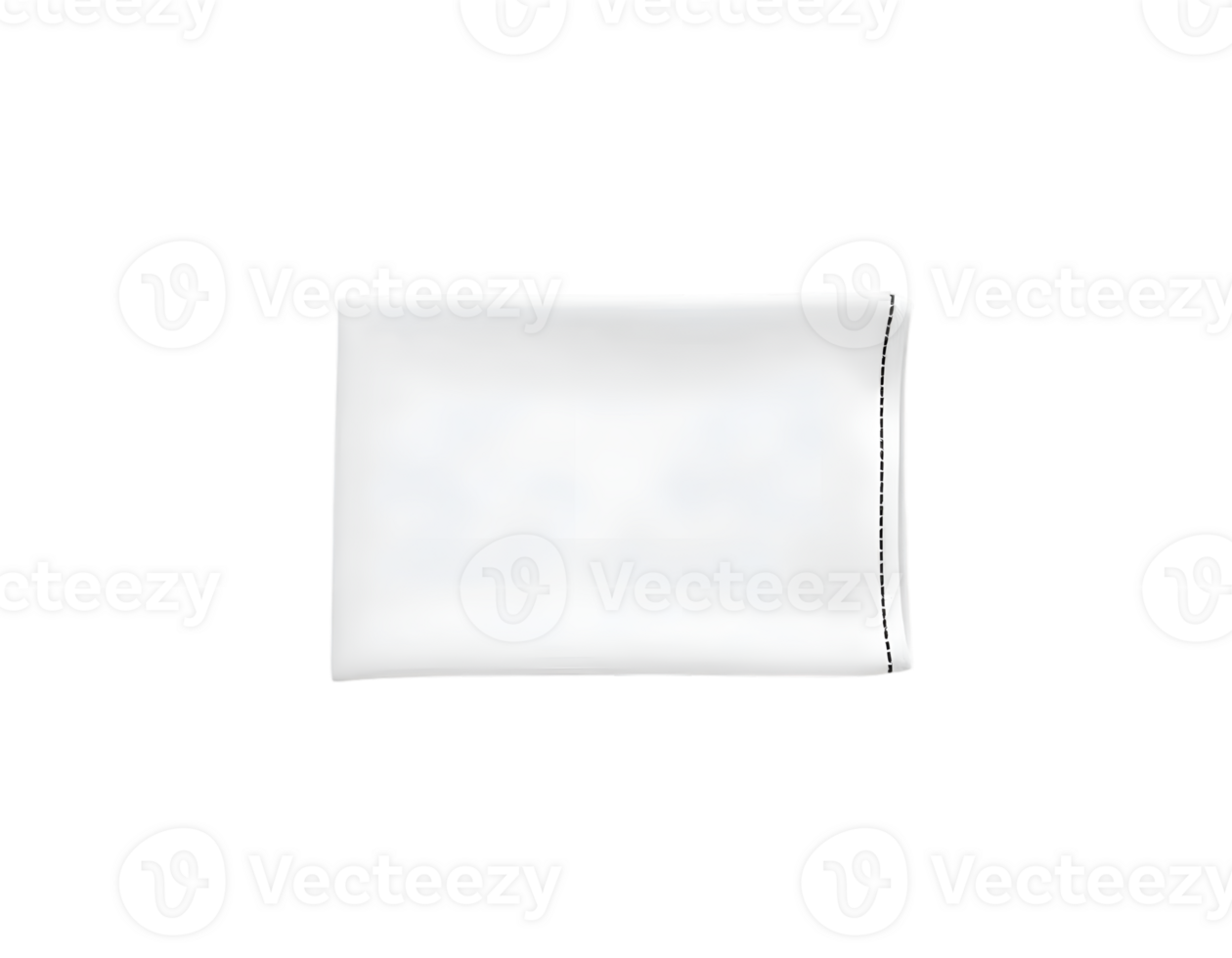 Blank white paper bag isolated on transparent background png
