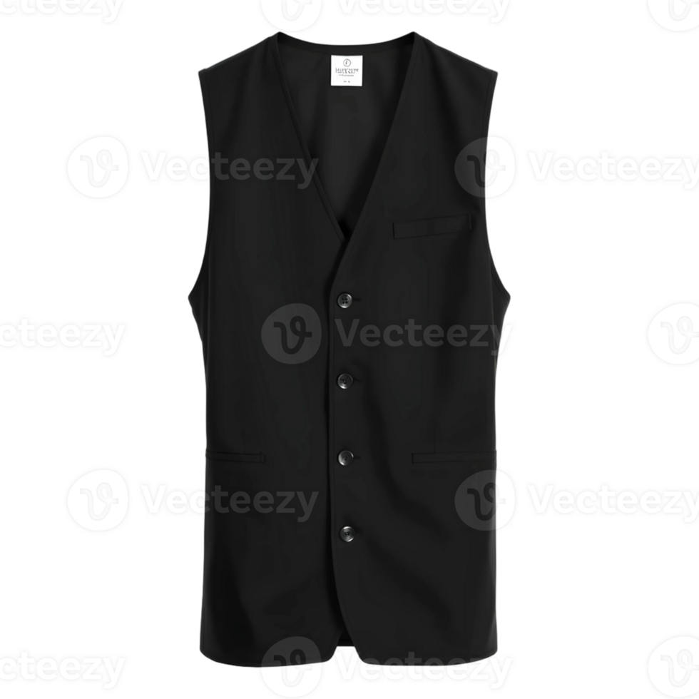 Black jacket isolated on a transparent background png