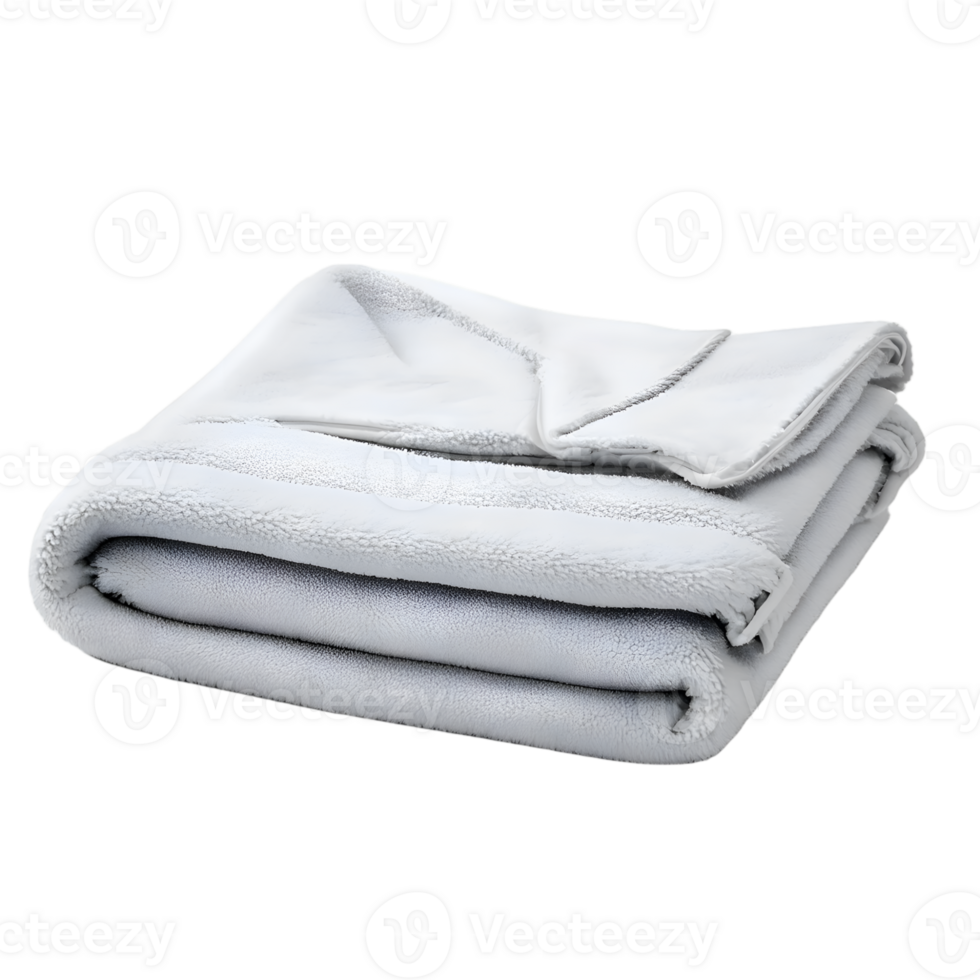 Folded white towels isolated on transparent background png