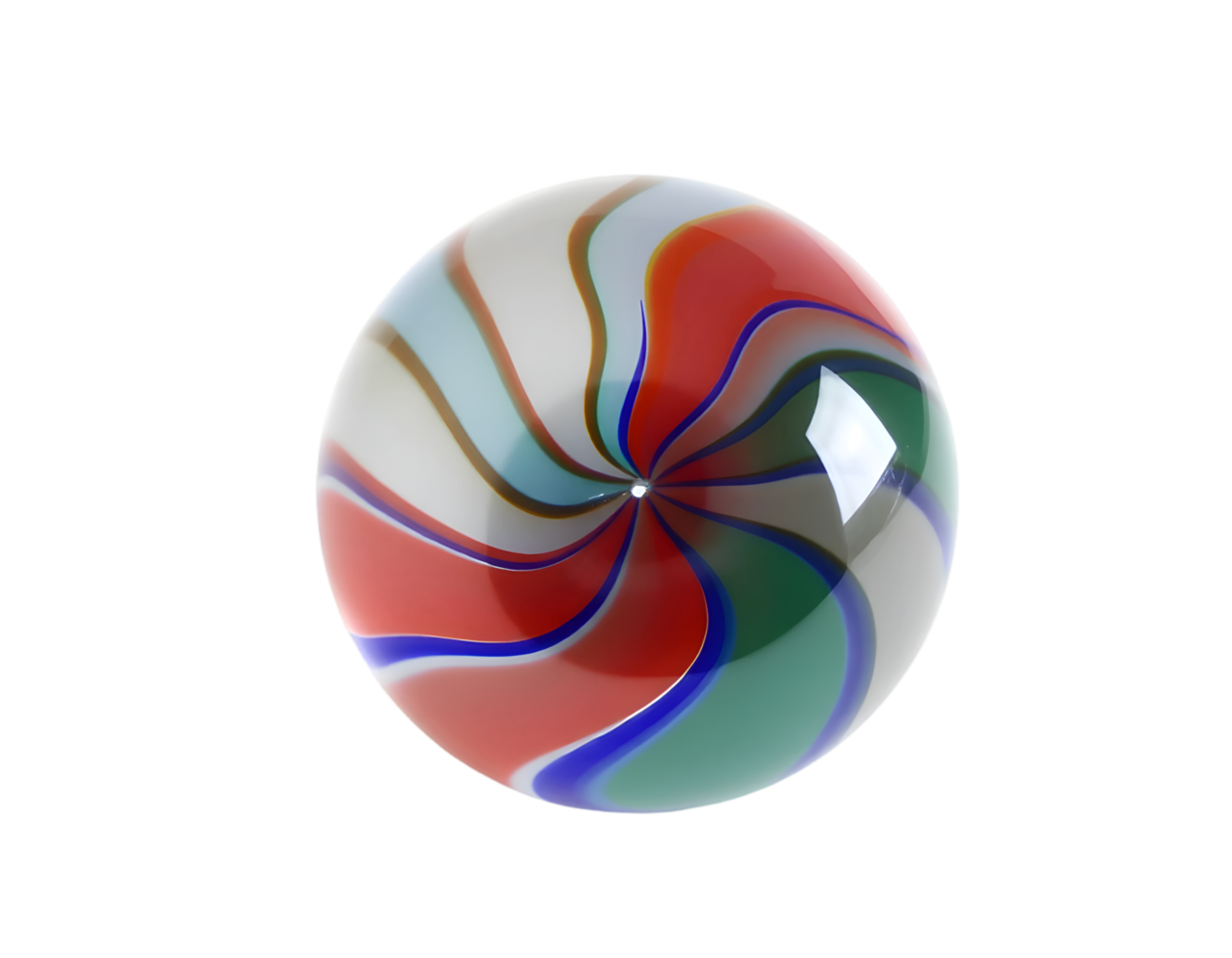Colorful glass sphere isolated on transparent background png