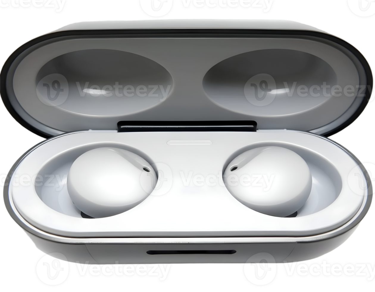 Wireless headphones in a case isolated on a transparent background png