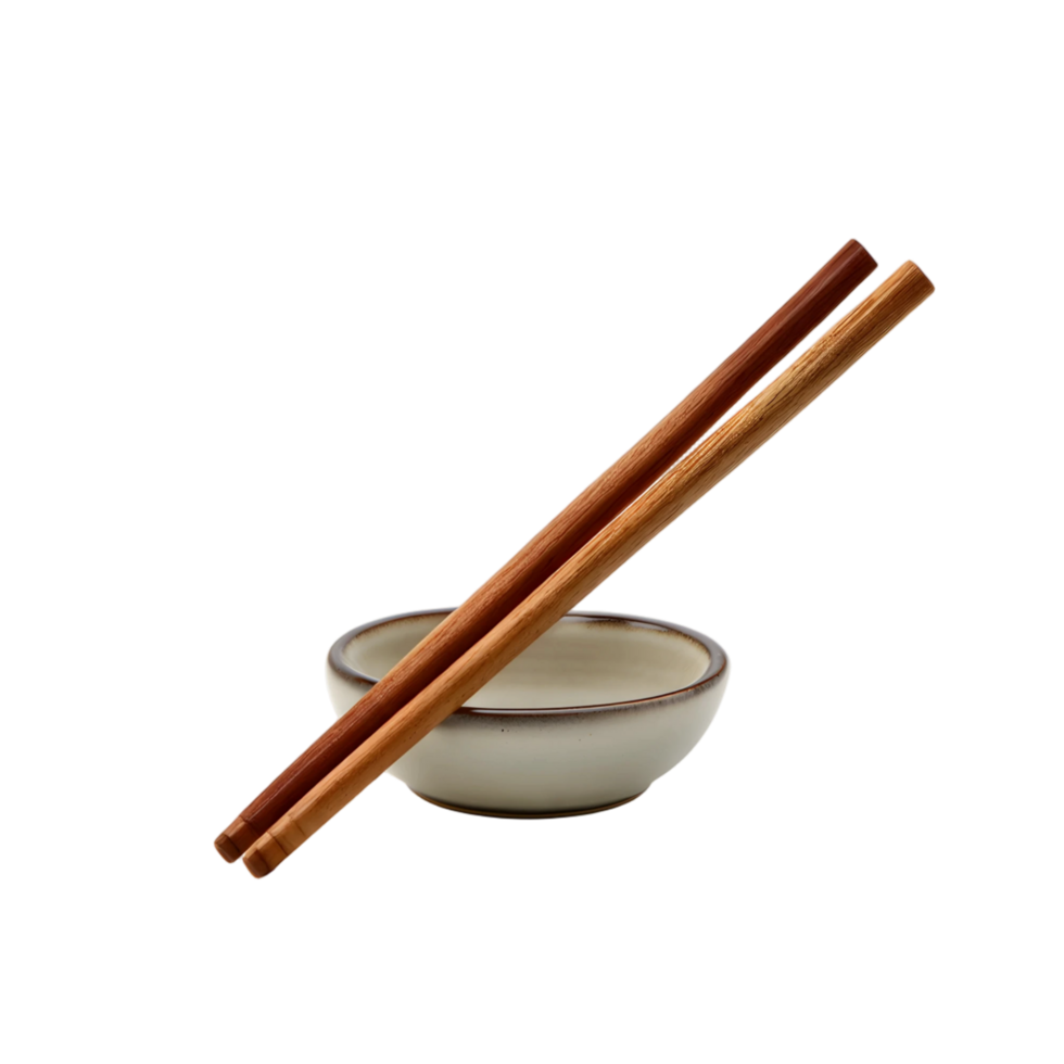 Chopsticks and chopsticks in bowl isolated on transparent background png