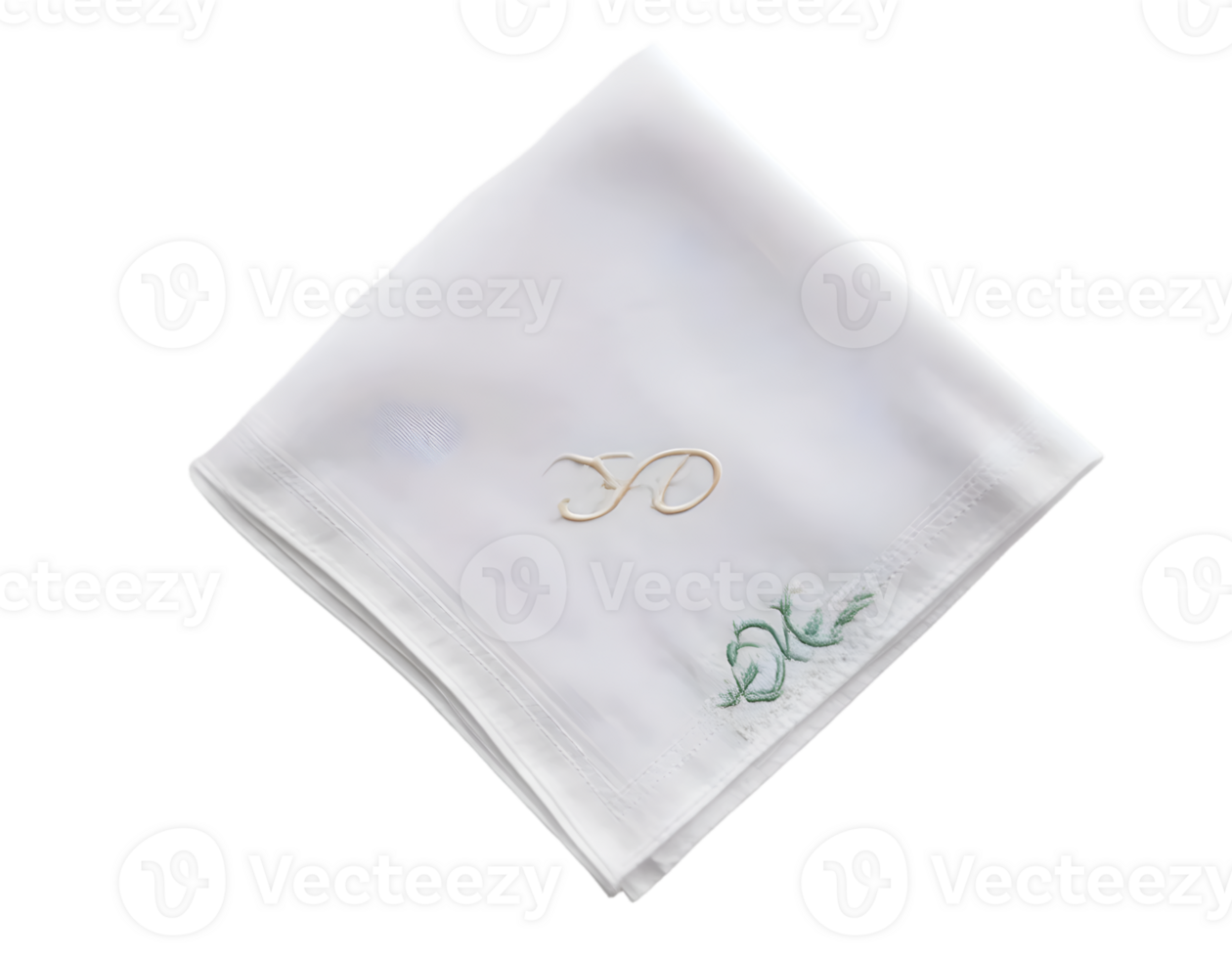 Wedding rings on a white napkin isolated on a transparent background png