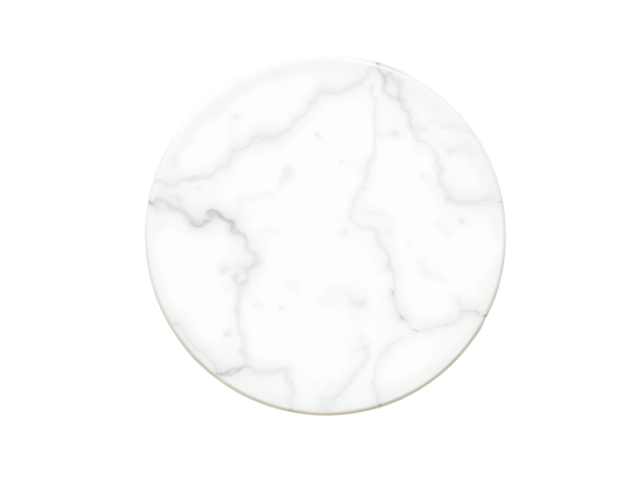 White marble circle isolated on transparent background png