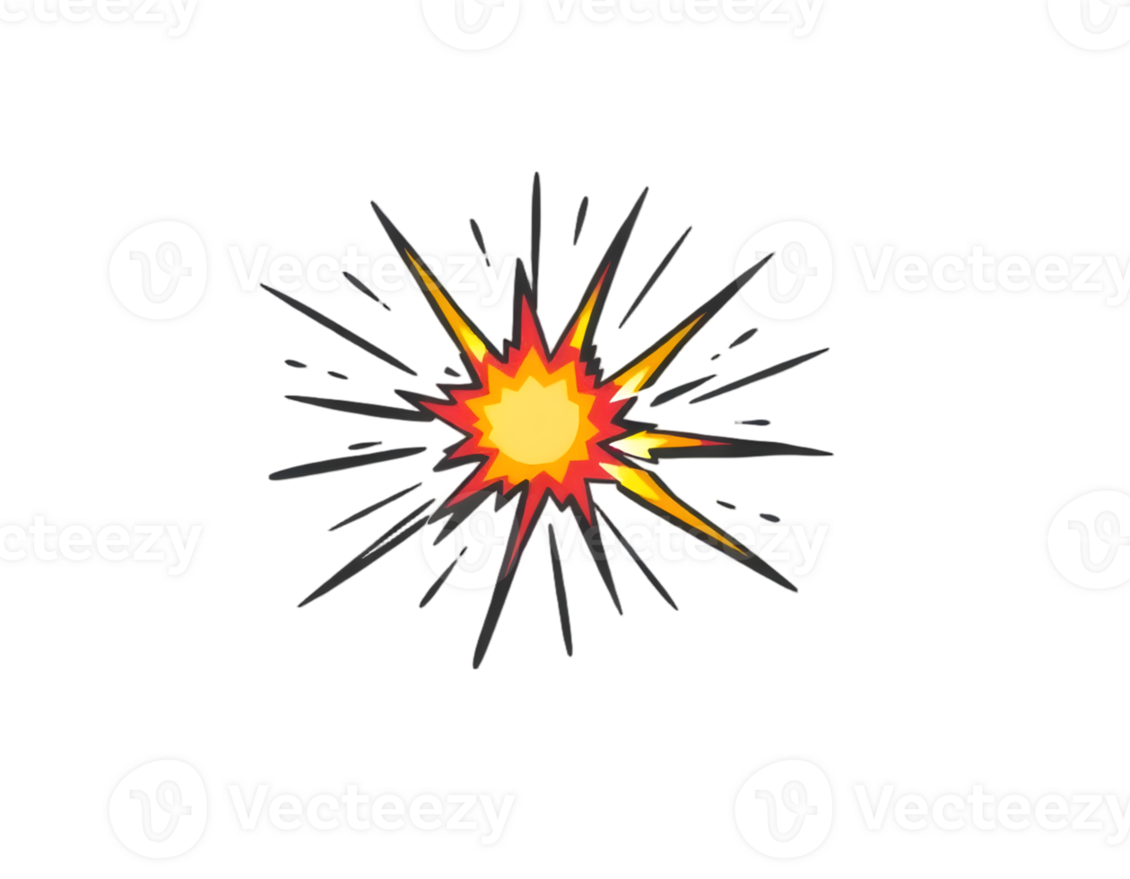 Explosion icon isolated on transparent background png