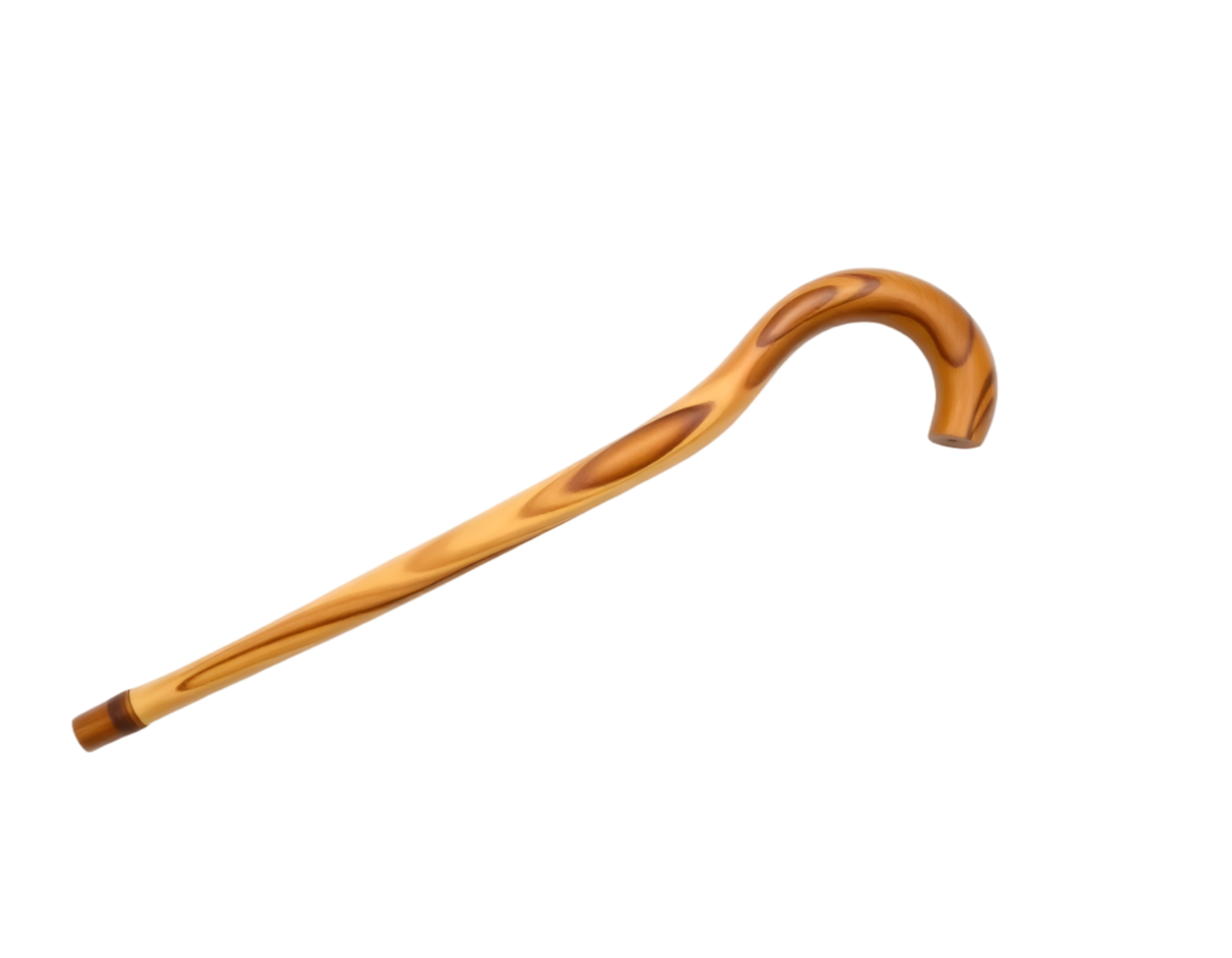 Realistic wooden walking stick isolated on transparent background png