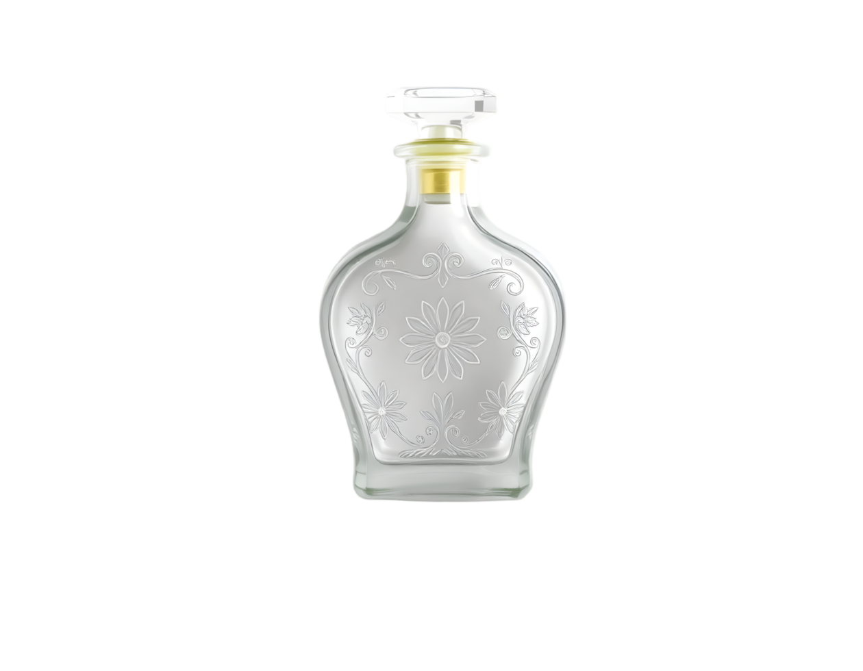 Glass bottle of perfume isolated on transparent background png