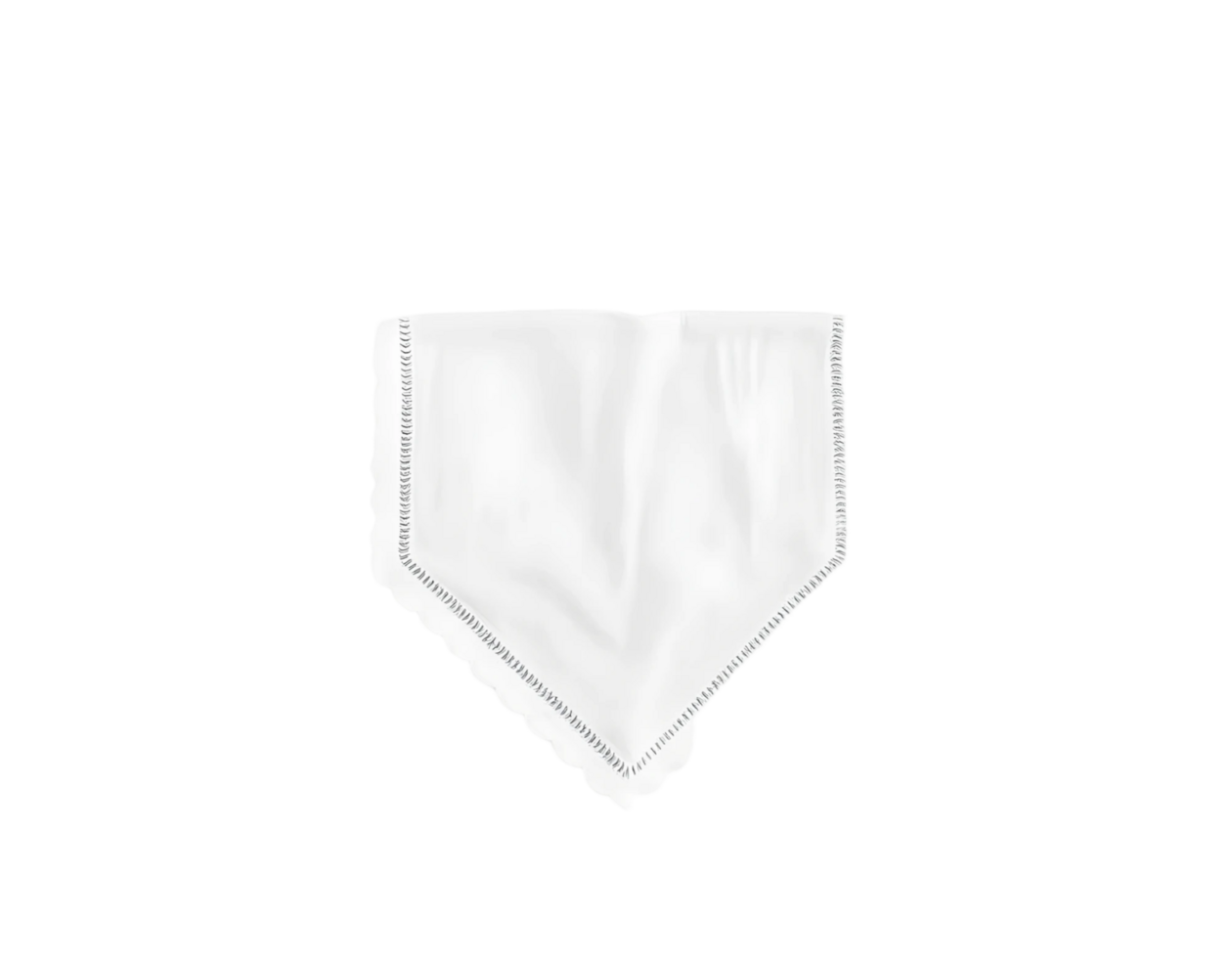 White cloth napkin mockup isolated on transparent background png