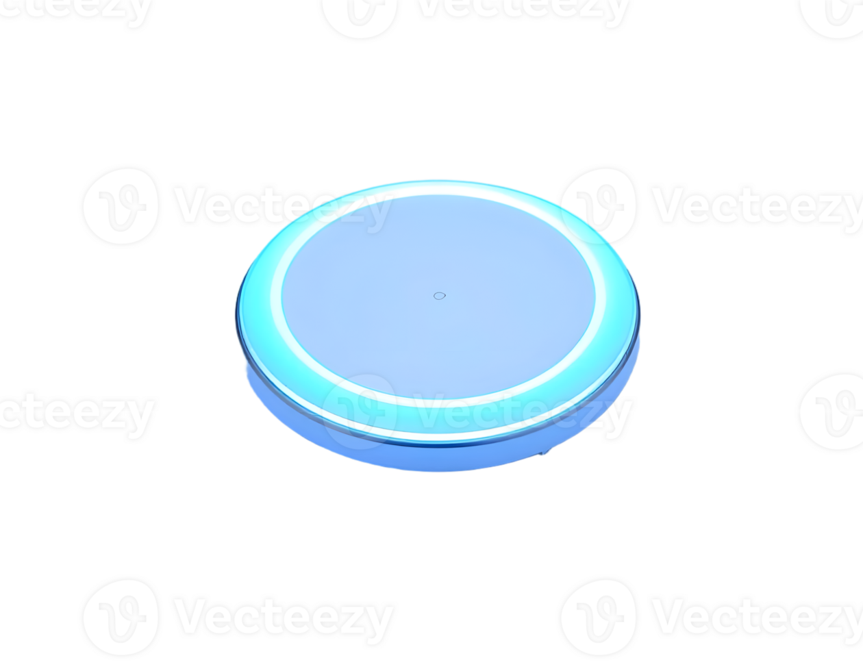 Blue button isolated on transparent background png