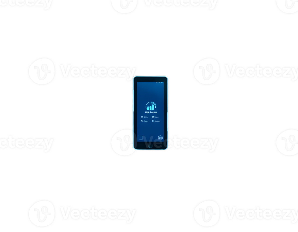Smartphone with credit card isolated on transparent background png