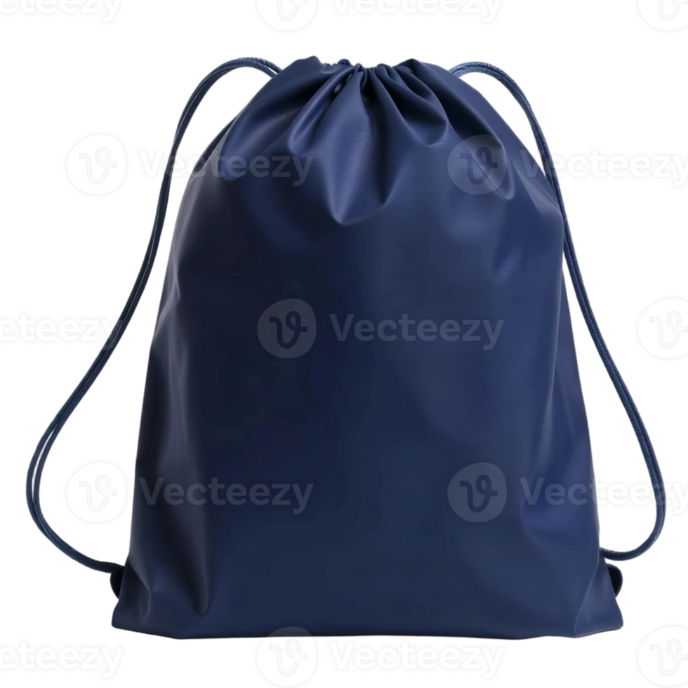 Blue fabric bag isolated on transparent background png